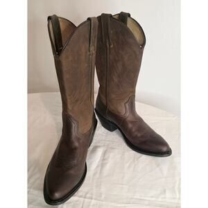 Durango Women's Western Cowgirl Rodeo Brown Leather Boots Size 7.5 M Line Dance